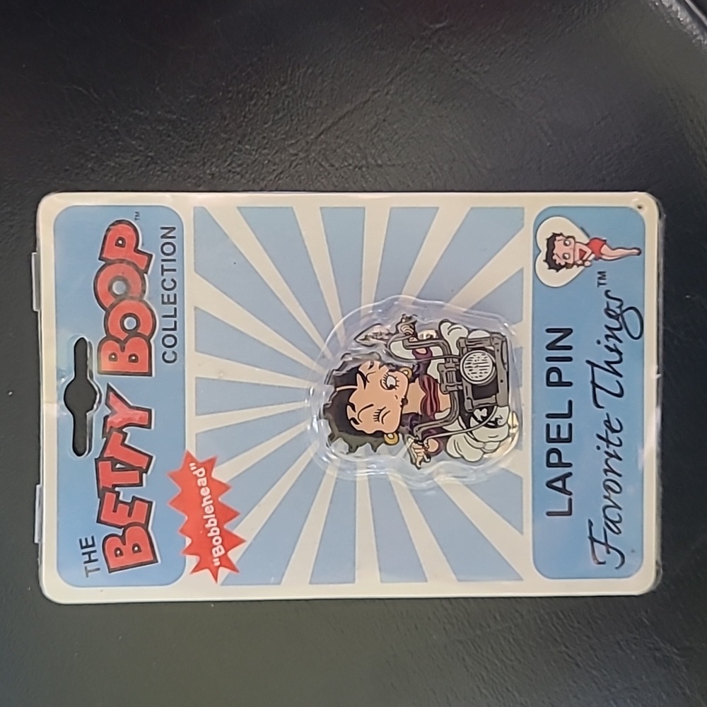 Betty Boop Motorcycle "Bobblehead" Lapel Pin